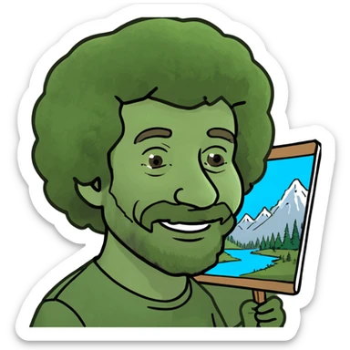 Bob ross sticker