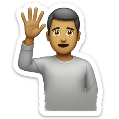 Person signaling they don’t know sticker