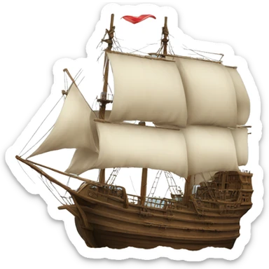 merchant ship XVII century sticker