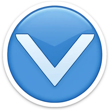 blue circle with a checkmark in the middle sticker