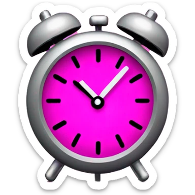 fuchsia digital clock sticker