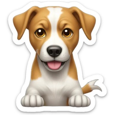 chien qui joue à la console sticker