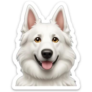 white-swiss-shepherd-dog sticker