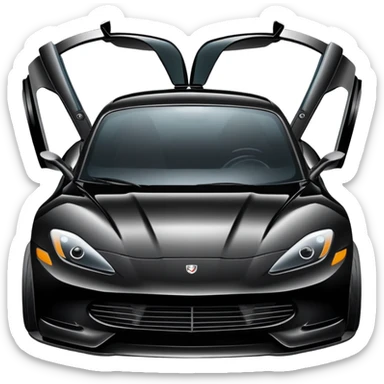 Sports car Black  sticker