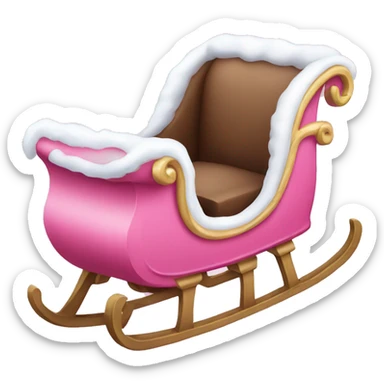 Pink sleigh sticker
