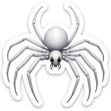completely white spider, all white spider with eight legs sticker