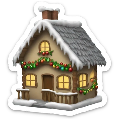 Casa navideña sticker