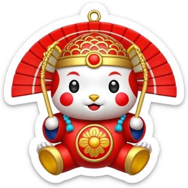 Amuleto de la suerte japonés  sticker