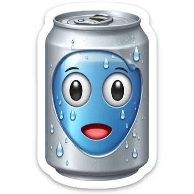 soda can without any face. sticker