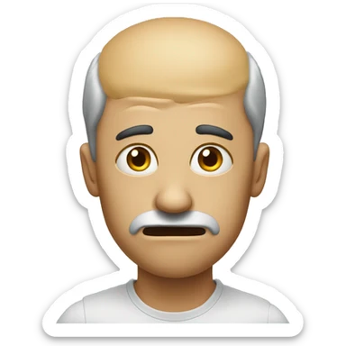 Nodding head in disagreement  sticker