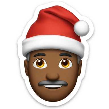 Reno con gorro de navidad  sticker