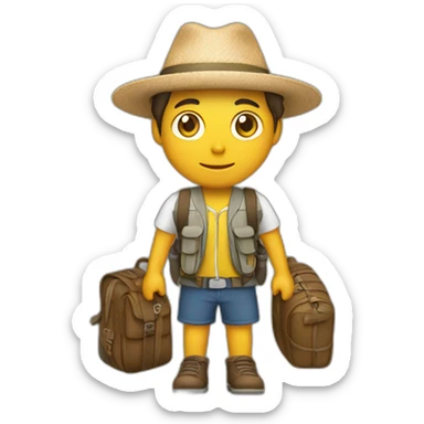 Colombiano de viaje con mochila sticker