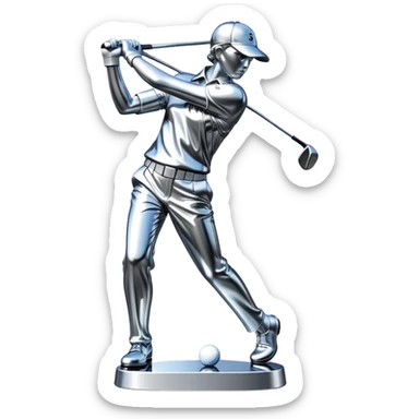 sorayama statue golfing sticker