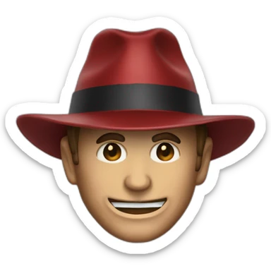 Freddy Kruger con su sombrero y sus cuchillas  sticker