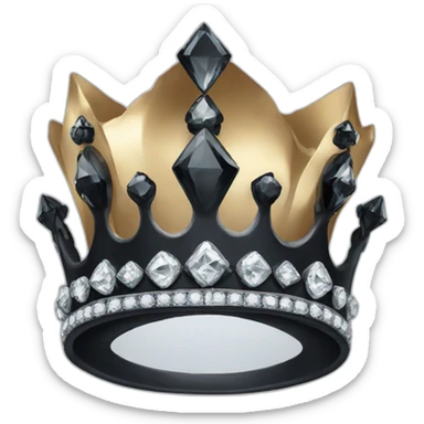 Black diamond crown sticker