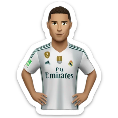 Ronaldo qui tient une feuille avec écrit "maeva" dessus sticker
