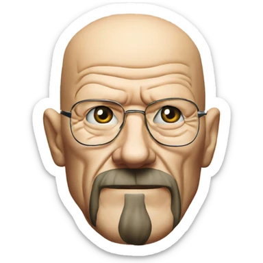 Walter white smoking sticker