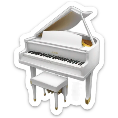 White piano sticker