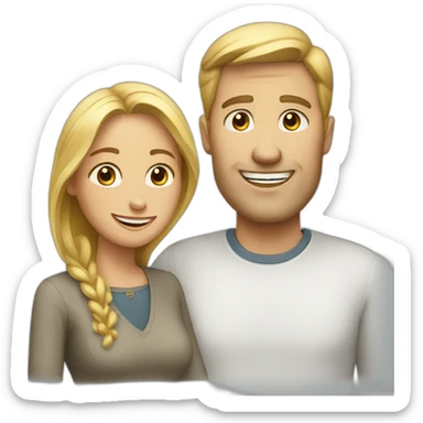 White Man chatting a woman sticker