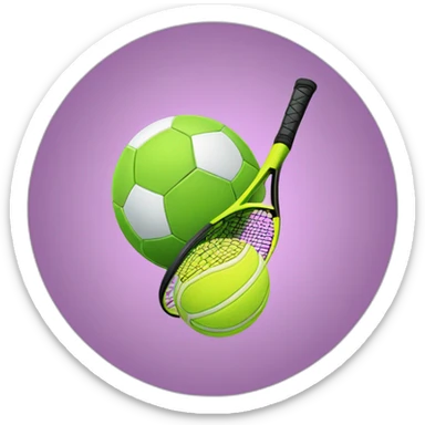 Raquette de tenis avec balle de soccer sticker