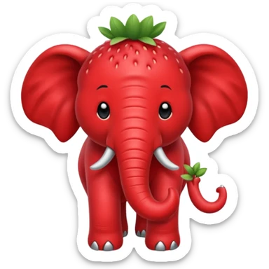 Hazme un elefante con piel de fresa sticker