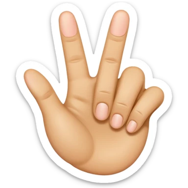 playful emoji-style hand showing both thumbs up and middle finger together sticker