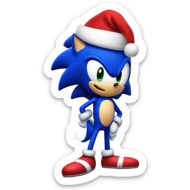 Christmas Sonic sticker