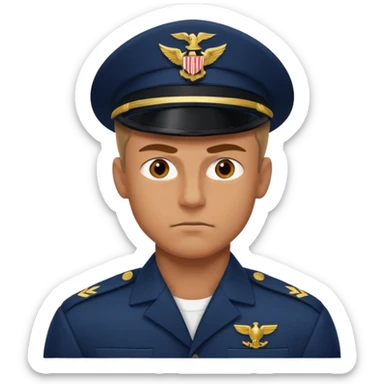 a big powerful fighter of the navy sticker