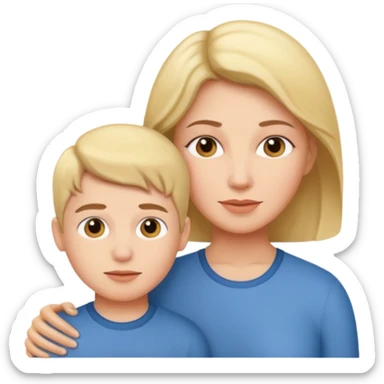 mom and son sticker