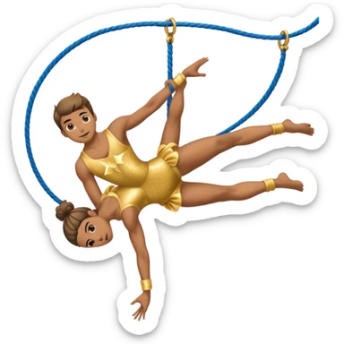 Acrobat – Slim performer mid-flip or balancing on rope sticker