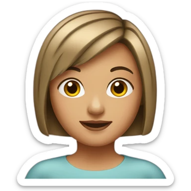 girl-with-bob-haircut sticker