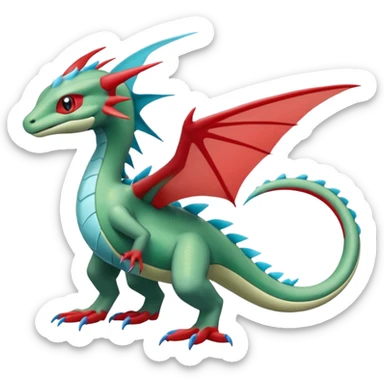 Gyradaos-Salamence-Amaura-Flygon-hybrid-fusion, full body  sticker