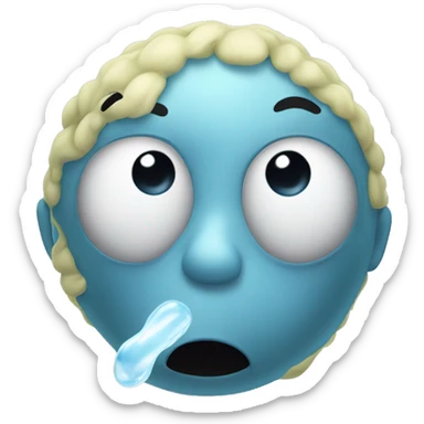 Snot bubble coming out of nose sticker