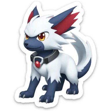 Cool Edgy Nargacuga-Absol-Zangoose-Sneasel-Quilava with a collar on, full body sticker