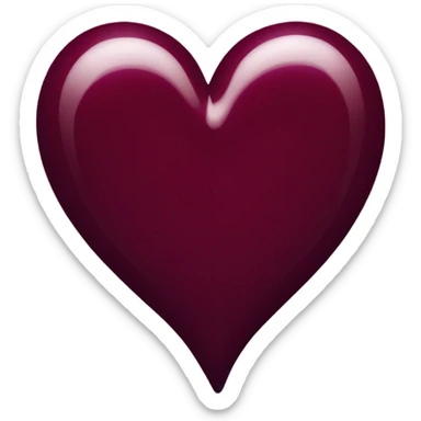 wine color heart sticker