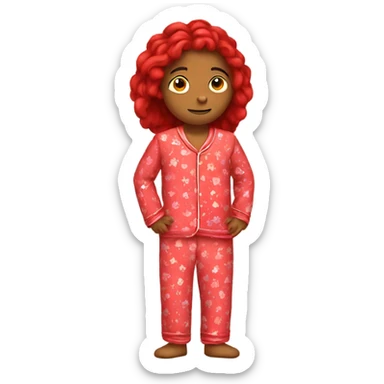red pyjama  sticker