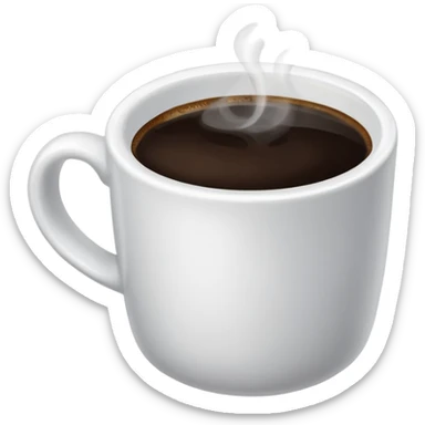 coffee cup seen from above sticker