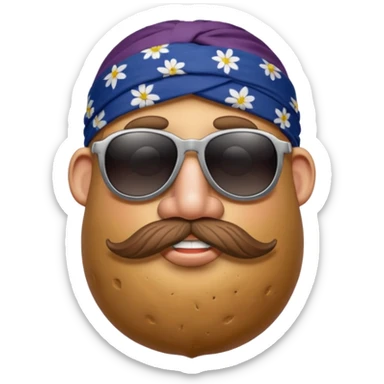 hippie potato head (only head) sticker