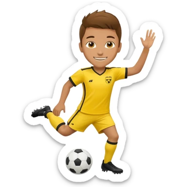 Soccer Player in yellow dress sticker