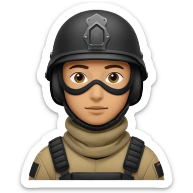 
Iraqi soldier in helmet and balaclava sticker