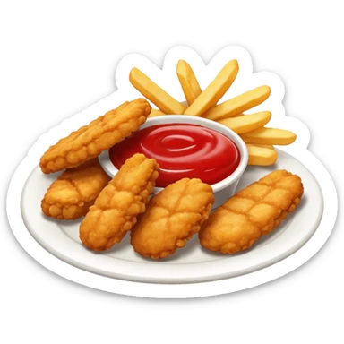 Chicken nuggets and fries sticker