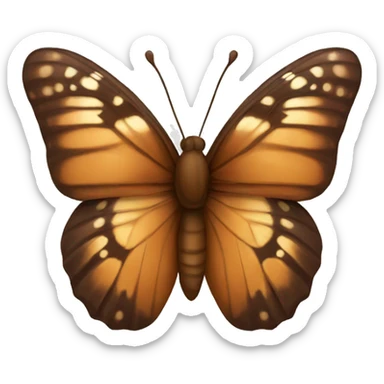 Brown butterfly sticker