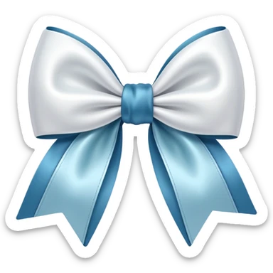 white satin bow sticker