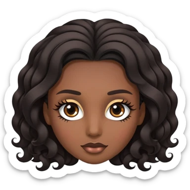 lash and brows done without women sticker