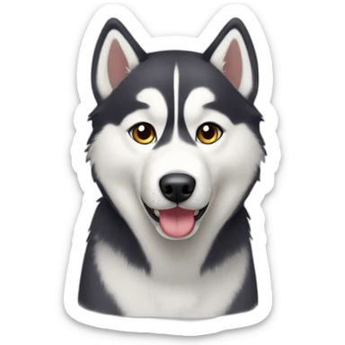 Cute little Siberian Husky sticker