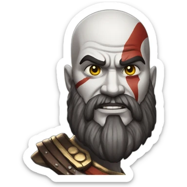 kratos god of war sticker