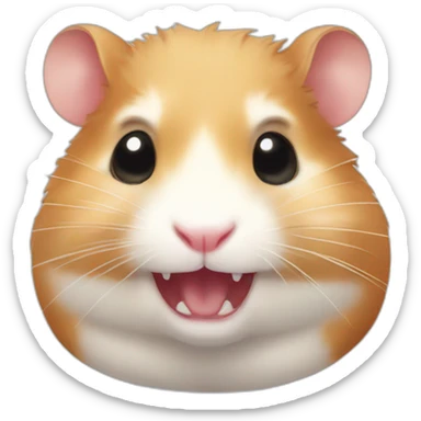 a hamster without teeth sticker