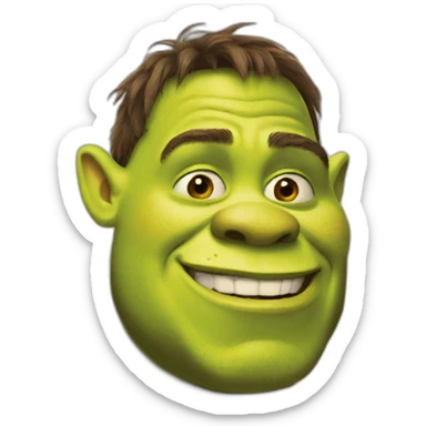 Shrek as me sticker