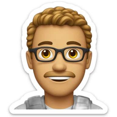 A mâle brun who’s driving sticker