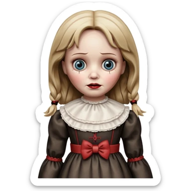 Annabelle doll from The Conjuring movie sticker
